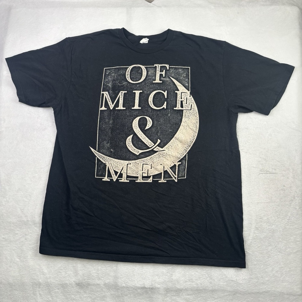 Y2K Bay Island Of Mice & Men Black Short Sleeve Graphic Band Shirt Men's 3X